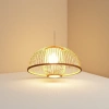 Bamboo chandelier for living room and bedroom, Nordic-style hand-woven rattan lamps details Picture